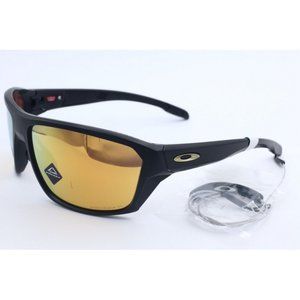 Oakley Cranksharft OO9416-2664 Matte Wrap Black Sunglasses Gold PRIZM Polarized